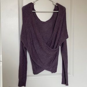 Drapey Wrap Front Sweater